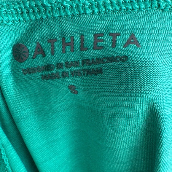 ATHLETA Teal Long Sleeve Athletic Top Full Zip Up - Picture 10 of 10